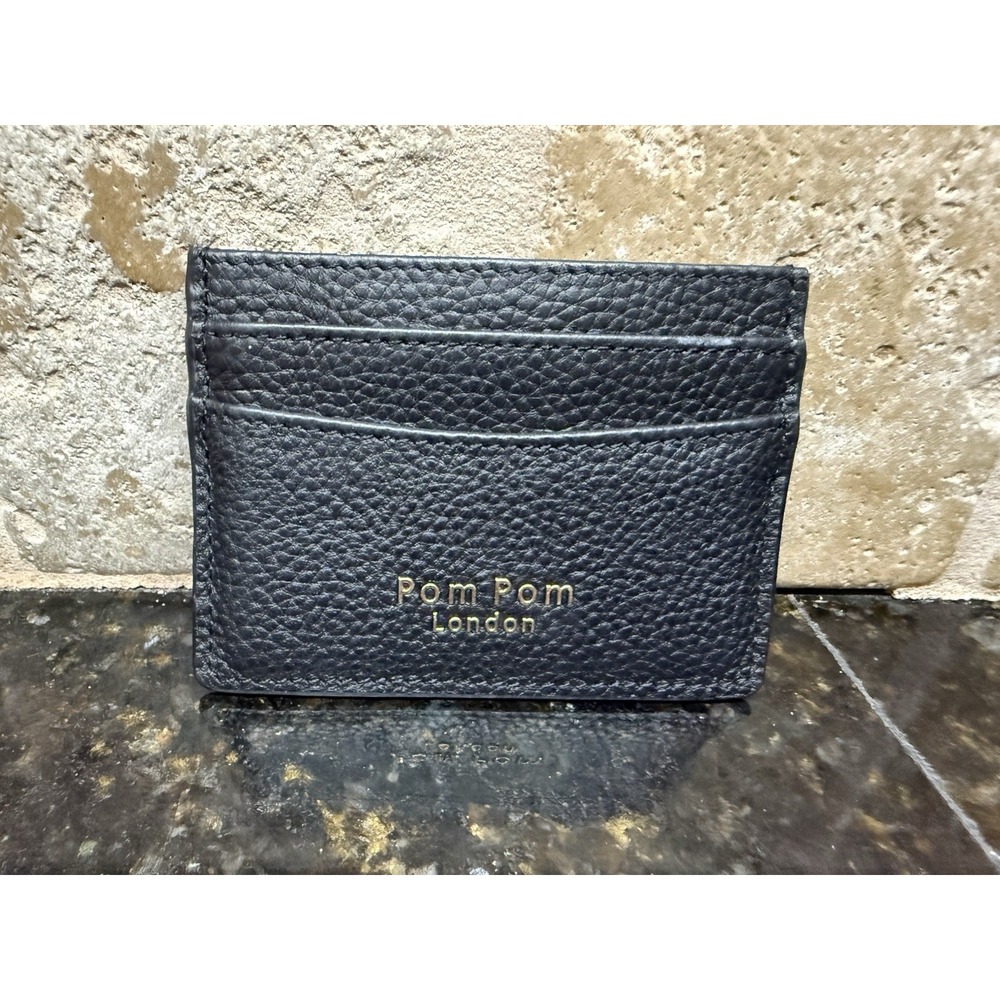 Authentic Pom Pom London ID‎ Credit Card Holder Black